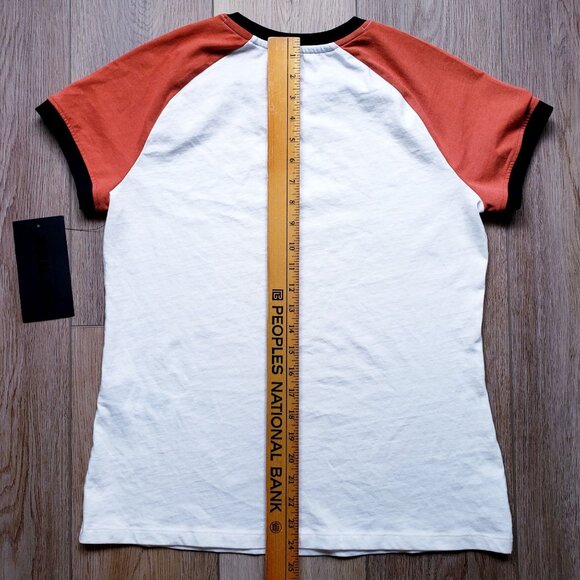 Harley-Davidson Womens Off White & Orange Raglan T-Shirt Logo Graphic with Tags - Picture 7 of 7